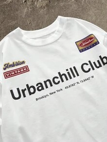 AXEPEAK 男士白色短款方形T恤，夏季 - 白色 - 查看 3