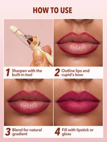 SHEGLAM Lip Facts Delineador de lábios Mojave cremoso e fosco Lápis de contorno labial de alta pigmentação Não desbota facilmente Suave e sedoso Tinta de contorno fosco Marca de maquiagem para lábios Beleza Maquiagem Pintura facial Cosmético para mulheres Meninas Perfeito para outono Inverno Ideal para Y2K Moda sofisticada Adequado para aniversário Presente de Natal Pronto para festa Melhor cor - Multicolorido - Ver 7
