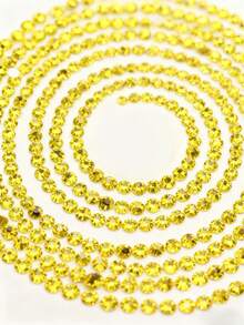 2000pcs 3-6mm Silver Flat Red Resin Rhinestones, Round Jelly Gemstones For Making Accessories Shoes, Clothes, Cosmetics, Bags, Decoration - lemon yellow - View 3