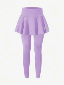 Sparklyn Bộ 2 quần legging thể thao múa ballet đa năng, thoải mái, dễ phối đồ cho bé gái tuổi teen - màu đen - Xem 4