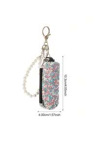 1pc Folding Portable Comb With Mirror, Clay Air Cushion Brush, Keychain, 2-In-1 Makeup Mirror Accessory, Bag Charm - 彩色 - 查看 12