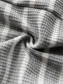 Lazeform Plus Size Casual Striped Long Sleeve Women Robe, For Fall & Winter