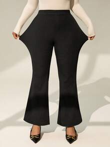 Auralis Hochtaillierte schwarze Skinny Schlaghose, geeignet für Yoga, Sport, Konzerte, Aufführungen, Dates, formelle Anlässe, Hochzeiten, Valentinstag, Partys, sexy, Pendeln, elegant romantisch, Büromode, Meerjungfrau-Stil, Geburtstagsfeiern, Große Größen