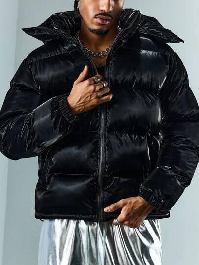 Street Life Sweat-shirt zippé à manches longues de couleur unie avec design d'oreilles 3D, veste d'hiver pour hommes