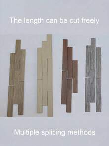 Mini House Wood Grain Floor, Realistic Model Wood Grain Floor Tiles, Miniature Herringbone/Parquet Floor, Doll House Wood Floor, Micro Landscape Floor Tile Decor, Dollhouse Toy Floor Accessories & Photography Props - Multicolor - View 5