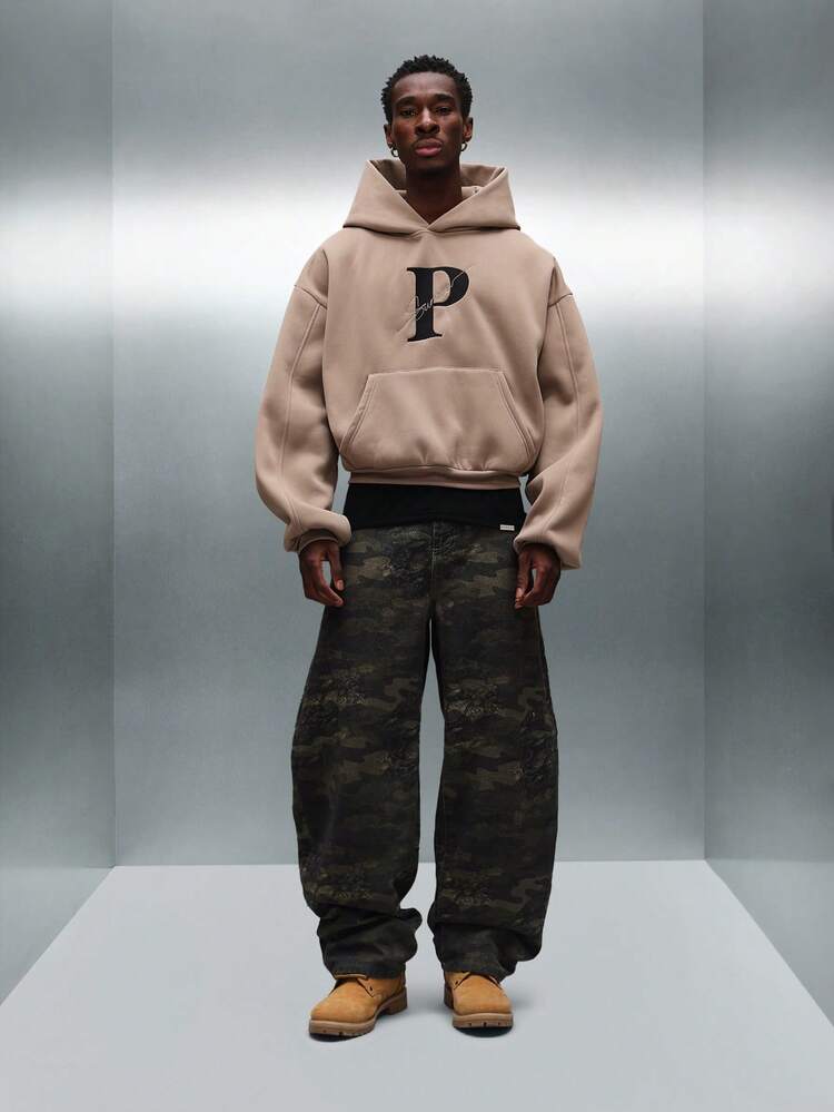 PLAYBOY X SUMWON Oversized Pullover Hoodie With Letter P Logo