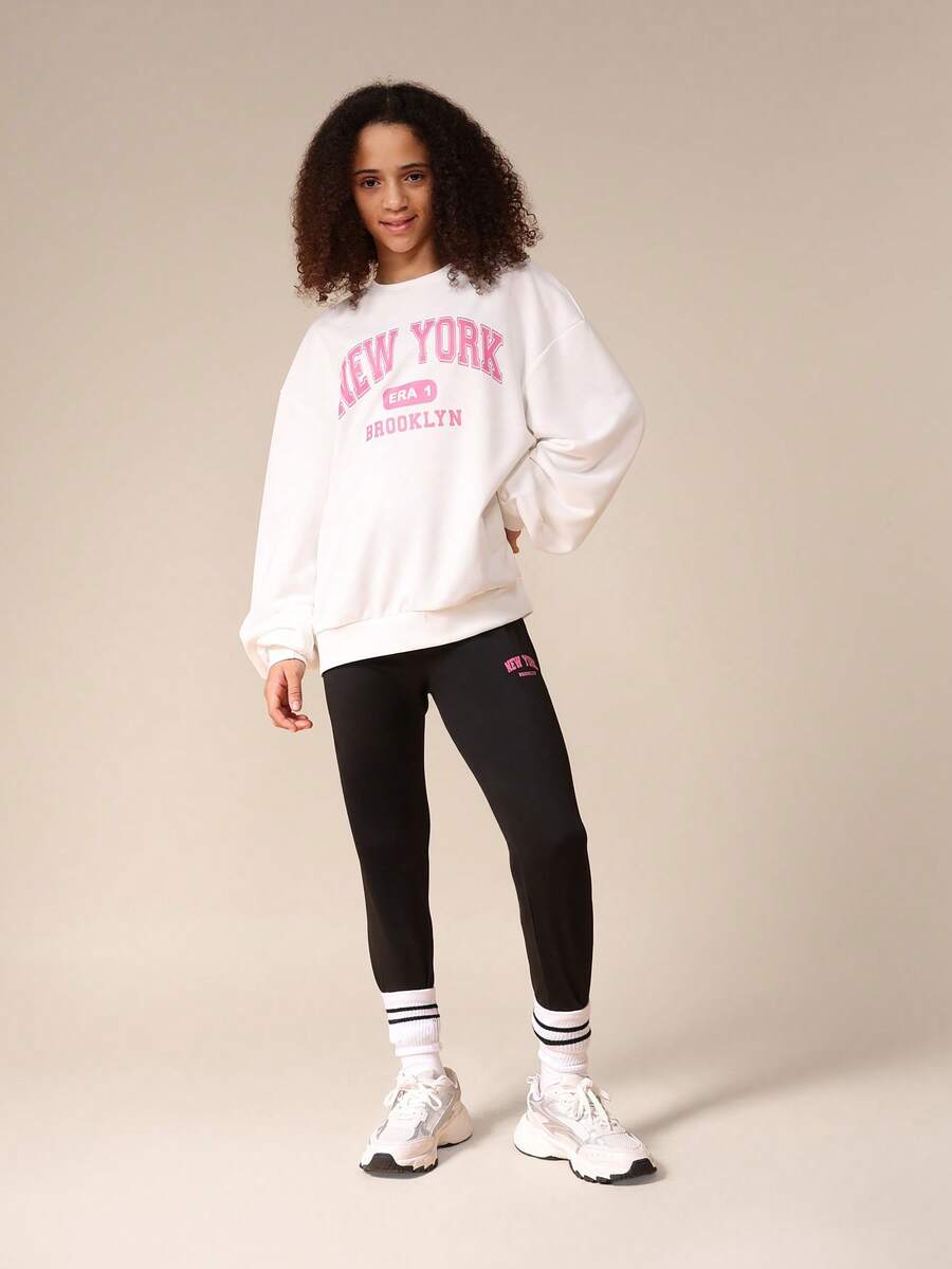SUMWON Felpe e tute coordinate per ragazze adolescenti - Bianco - Visualizzare 1