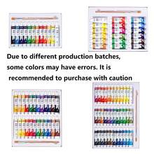 SHEIN 12/18/24/36 色鲜艳色彩 5ml 管水彩管，超值水彩颜料，适合成人艺术家和初学者的艺术用品，返校用品，学校用品 - 彩色 - 查看 6