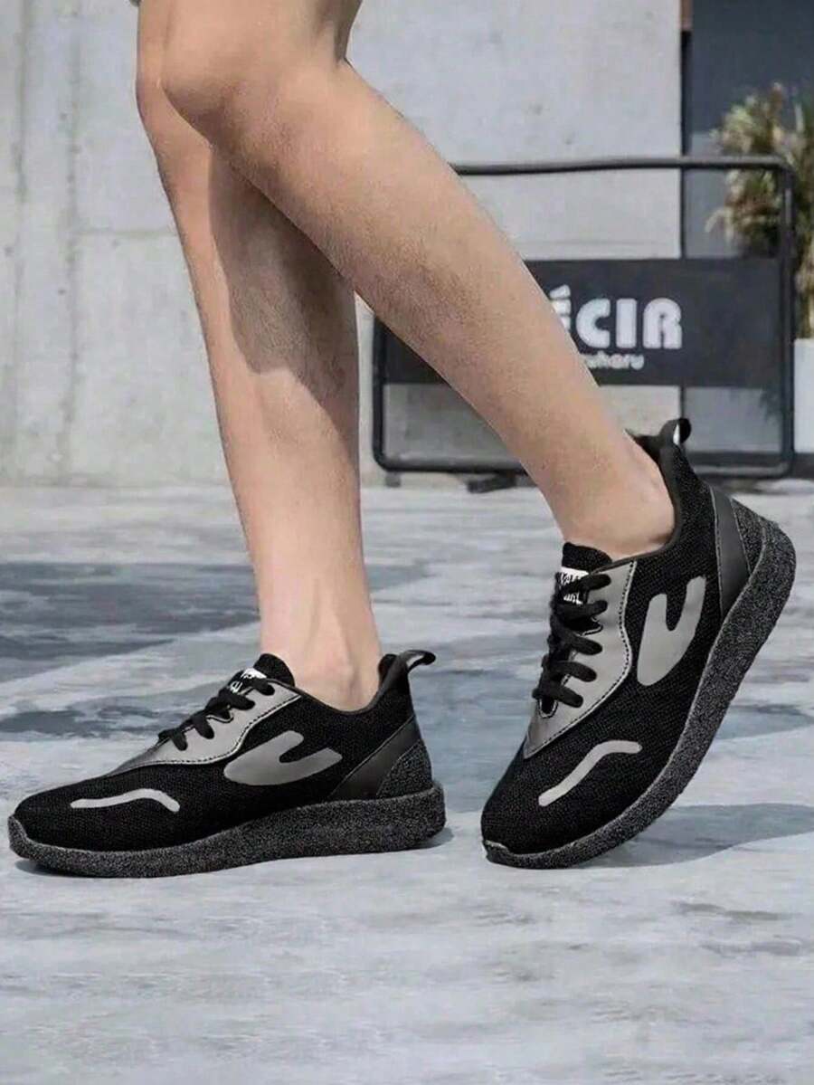 Men's Women's Unisex Sports Casual Urban Canvas Gym Tennis Shoes Non-Slip Sole Premium Quality Simple, High/Low Cut, Classic, Casual, Sporty, Slip On 22mx-27mx - 黑色 - 查看 1