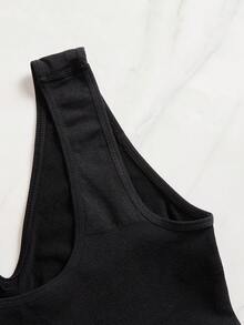 SHEIN Sports Women's Seamless Wireless Sports Camisole - Black - View 6