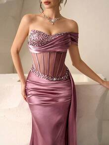 Coutiva 高端晚礼服，优雅礼服，奢华优雅 - 粉色 - 查看 9