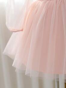 Cute & Elegant White Mesh Dress