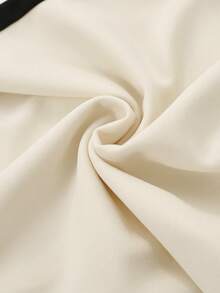 Franclia Pantalones de punto con bolsillos en parchwork beige, otoño/invierno, talla grande