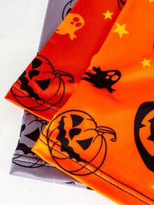 Quần lót boxer thoải mái in kỹ thuật số 3D hình đầu bí ngô màu cam và ma trong lễ Halloween - Nhiều màu - Xem 4