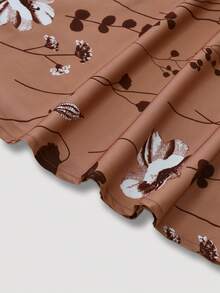 Franclia 大码女式碎花雪纺连衣裙搭配优雅开衫套装，夏季