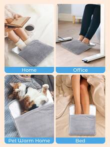 Teckwe 男女通用电热暖脚贴，快速加热技术，自动断电，圣诞礼物佳选，暖手宝，男士礼物，圣诞袜填充物，可充电暖手宝 - 灰色 - 查看 3