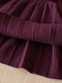 فستان بنات رضع جديد خريف/شتاء 2025، فستان أميرة مُحبك بزهور ثلاثية الأبعاد، مناسب للربيع والخريف والشتاء، للارتداء اليومي، حفلات العائلة، رحلات الخارجية، اللعب الداخلي والخارجي - بني - مشاهدة 6