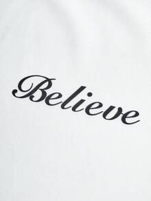 Manfinity EMRG Herren Street-Style Bestseller Slogan handgeschriebene englische Unterschrift Allover-Muster T-Shirt, geeignet für Outdoor-Musikfestivals, Alltagstragen, Treffen mit Freunden, Geschenke für Freund/Ehemann, Jahrestags-Geschenke, Weiß