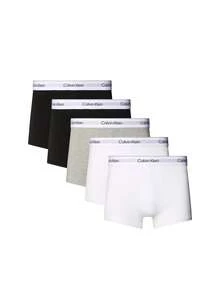Calvin Klein 5 paquete Men's Boxers - Negro, blanco, beige - Ver 1