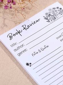 1/2/4 件书评记事本 55x39 英寸阅读笔记用品自粘书签笔记本每本 40 页日记学习配件 - 彩色 - 查看 7