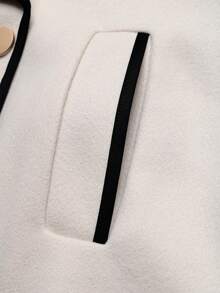 EMERY ROSE 女士秋冬时尚撞色双排扣大衣