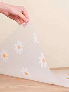 1 件可爱雏菊印花厨柜防滑 EVA 抽屉衬垫防油防潮防霉自粘纸防水可切割搁板衬垫适用于学校、办公室、家庭、旅行、家用除湿机