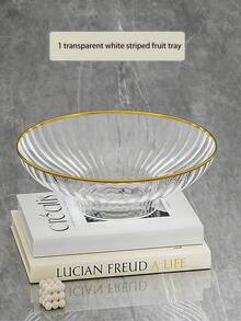 New Pedestal Fruit Bowl, Home Living Room Coffee Table Candy Snack Dried Fruit Tray, Large Capacity Luxury New Year Display Plate - Multicolor - View 6