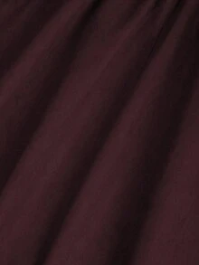 GlowEve CURVE 大码优雅女式绒面革纽扣 A 字裙，适合返校、毕业、节日、情人节、音乐节、母亲节、万圣节、感恩节、复活节、国庆节、舞会、约会、派对、婚礼、郊游、秋冬 - 酒紅色 - 查看 5