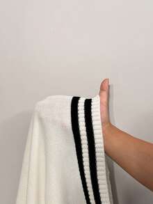 BamGleam Women's V-Neck Printed Casual Knit Sweater, Autumn/Winter