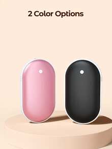 Teckwe 双面加热暖手宝，可充电便携式口袋暖手宝，持久保暖，冬季户外露营必备