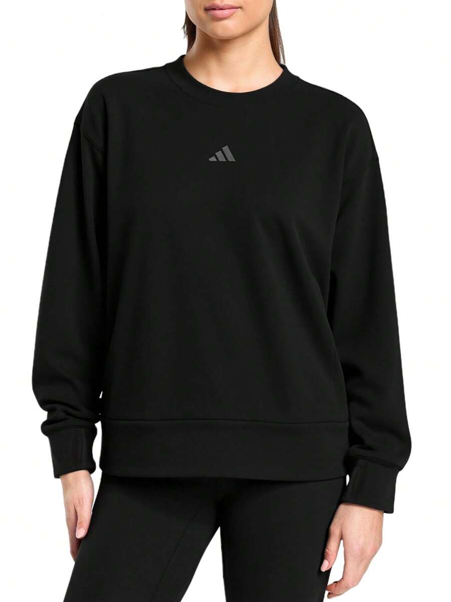 Warm-Up Women's Crewneck Sweatshirt Black - Black - View 1