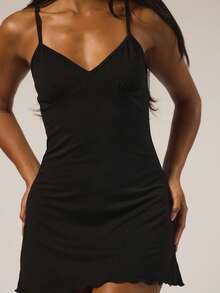 MUSERA ESSENTIALS Spaghetti Strap Bust Strappy A Line Modal Mini Nightdress Lounge Autumn Winter  Holidays Fall Cosy Everyday Essential