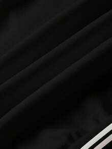 LOONEY TUNES X SHEIN 小男孩秋季休闲兔子印花撞色条纹装饰运动衫 - 白色 - 查看 5