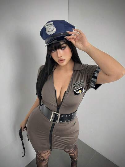 Whyspr Vestido azul de disfraz de cosplay para mujer de talla grande