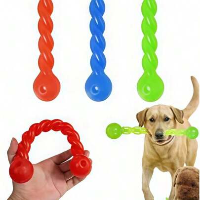 狗狗咀嚼玩具 - 咀嚼球和磨牙棒，适用于拉布拉多犬、金毛猎犬和柯基犬，用于训练和清洁牙齿