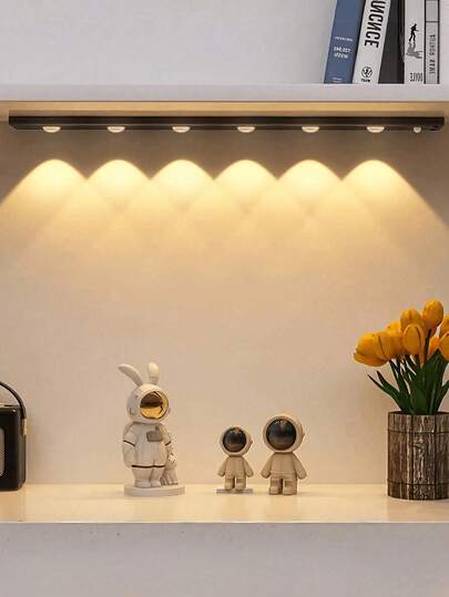充電式LEDモーションセンサーライト、自己接着式、ワイヤレス、コードレス、キャビネット、シューズラック、玄関に最適、3色展開、猫の目モーションセンサーライト、装飾ライト、室内外兼用。キッチン、寝室、クローゼットに必須のホームアクセサリー