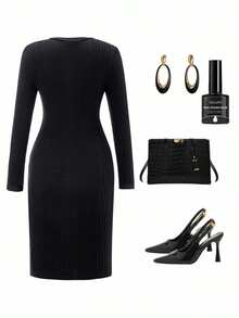 SHEIN Damen Texturiertes geripptes kurzes Bodycon-Kleid, geeignet für Teegesellschaft, Cocktailparty, Ausflüge und den täglichen Gebrauch