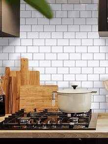 10/20 Sheets Kitchen Backsplash 3D Glossy Subway Peel And Stick Wall Tile Sticker Wallpaper - Multicolor - View 7