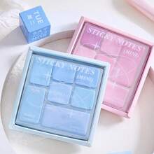 一盒便捷贴纸，美观度高，可移除不干胶标签，创意学习办公专用索引贴，一盒7种款式，210张 - 彩色 - 查看 5