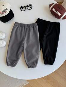 Pantaloni lunghi in tessuto intrecciato, adatti per bambini maschi, casual, carini, divertenti, stile sportivo e da gentiluomo per la scuola, versatili e comodi, di moda retrò, con fodera termica spessa, adatti per l'autunno/inverno, per uso interno ed esterno