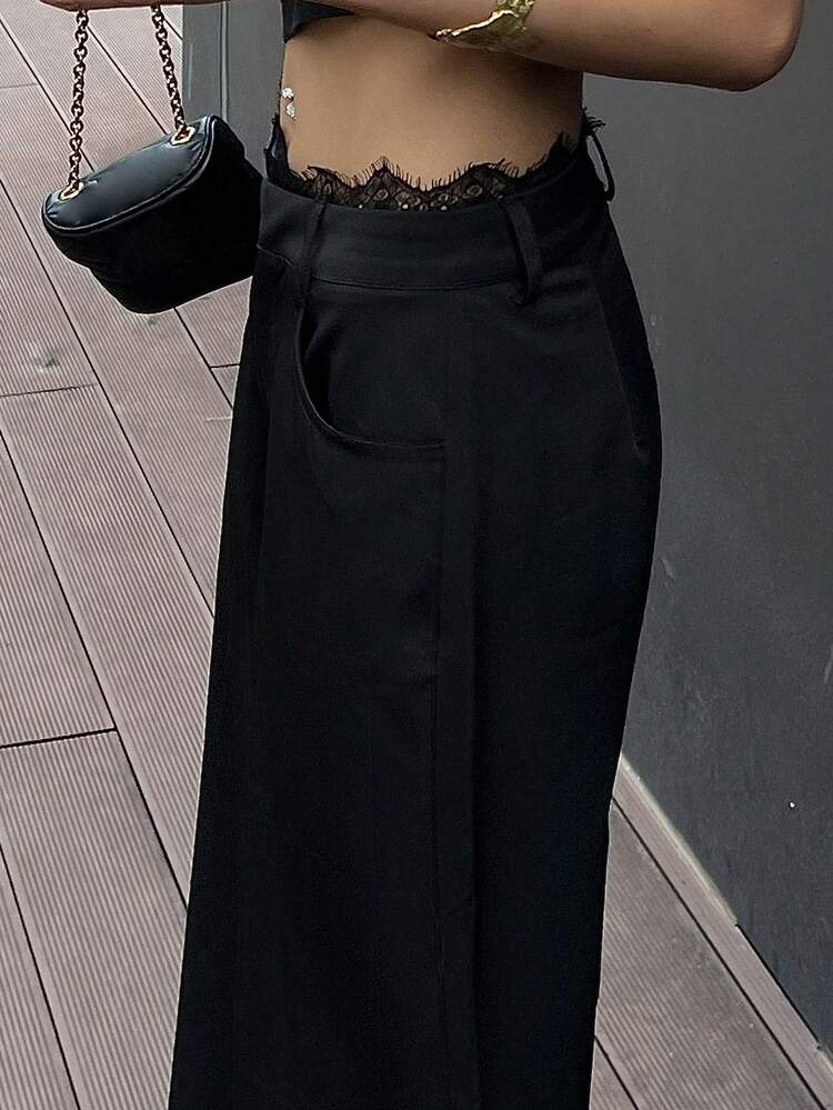 Tall Women's Casual Straight Leg Pants, Suit Trousers Business Attire