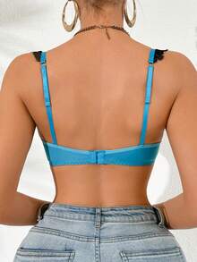 Women's Sexy Lace Patchwork Underwire Push-Up Bra Lingerie Bra - Multicolor - View 2