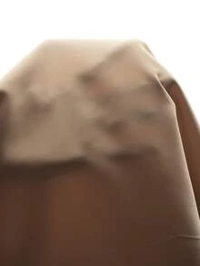 MaterniChic Autumn And Winter Maternity Solid Color Stand Collar Lantern Sleeve Faux Pearl Decor Wide Leg Elegant Jumpsuit - Khaki - View 7