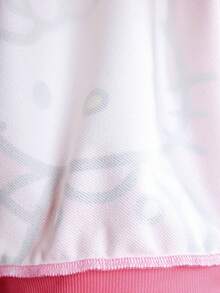 HELLO KITTY AND FRIENDS | SHEIN Young Girl Casual Cute Cartoon Cat Print Drop Shoulder Sweatshirt, Autumn - Hot Pink - View 6