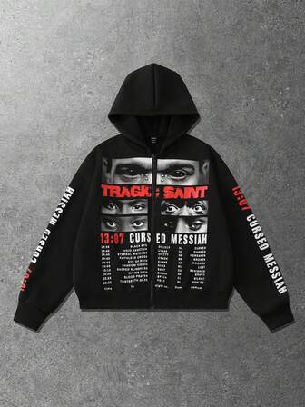 Street Life Herren bedruckter Sweatshirt, Retro Straßen-Stil