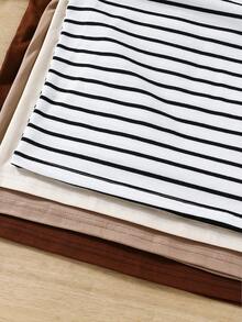 Camiseta básica de cuello redondo informal para niños preadolescentes - Marrón - Ver 6