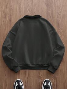 SWAVVY Men's Knitted Casual Loose Fit Thermal Lined Long Sleeve Sweatshirt, Suitable For Daily Wear, Autumn/Winter,Warm