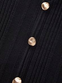 SHEIN Damen Texturiertes geripptes kurzes Bodycon-Kleid, geeignet für Teegesellschaft, Cocktailparty, Ausflüge und den täglichen Gebrauch