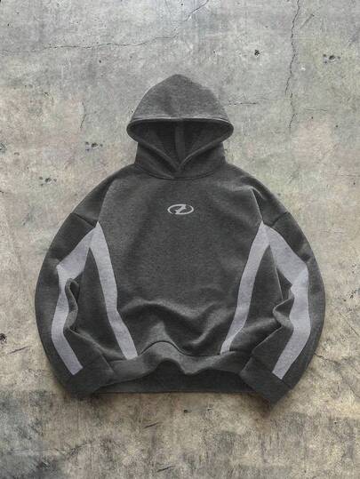 AXEPEAK 男士针织休闲宽松长袖连帽衫