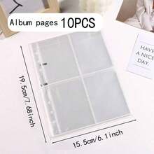 1pc Original Ballet Style Bow Plush A6 Card Album Loose Leaf Inner Page Small Card Star Chasing Storage Card Album Back To School - Multicolor - View 25